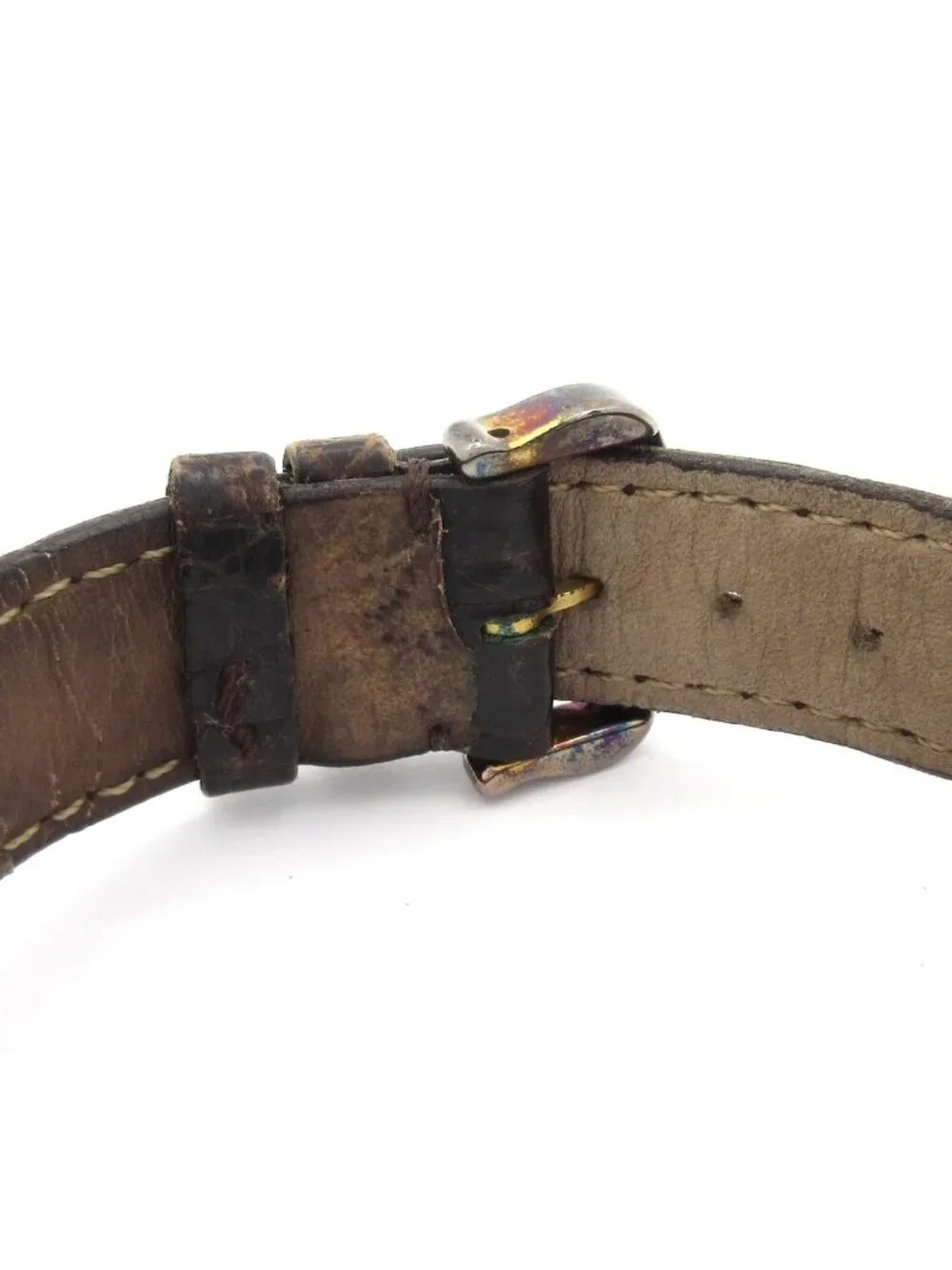 Cartier Watch Must Tank Vermeil 925 Croco Strap Ivory